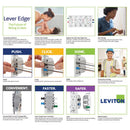 Leviton Lever Edge 15 amps 125 V White GFCI Outlet 3 pk