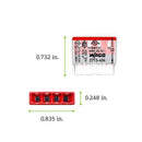 Wago 4 Port Push-In Wire Connector 10 pk