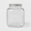 128oz Clear Glass Food Storage Jar with Stainless Steel Lid