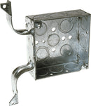Raco New Work 21 cu in Square Steel Junction Box Gray, Pack of 25