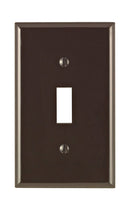Leviton Brown 1 gang Nylon Toggle Wall Plate 1 pk