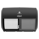 Georgia-Pacific Compact Coreless Side-By-Side 2-Roll Tissue Dispenser, 11.5 X 7.625 X 8, Black - GPC56784A