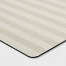 1'8"x2'6" Low Profile Kitchen Mat Oatmeal Striped
