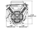 Briggs & Stratton 305447-0610-G1 Engine 1" x 2-29-32" Crank Horizontal Ele Start Vanguard 16 HP