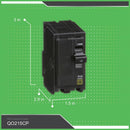 Square D QO 15 amps Plug In 2-Pole Circuit Breaker