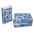 Pitt Plastics Linear Low Density Can Liners, 60 Gal, 0.75 Mil, 38" X 58", White, 100/Carton - PITMT601XW