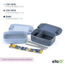 2pk Plastic Lunch Stack Food Storage Container Blue