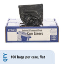 Envision Total Recycled Content Plastic Trash Bags, 60 Gal, 1.5 Mil, 36" X 58", Brown/Black, 100/Carton - STOT3658B15
