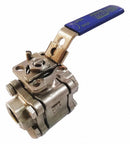Top Brand Ball Valve, CF8M Stainless Steel, Inline, 3-Piece, Pipe Size 1/2 in - G-S3P2K-50