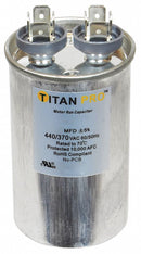 Titan Pro Round Motor Run Capacitor,12.5 Microfarad Rating,370-440VAC Voltage - TRCF12.5