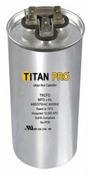 Titan Pro Round Motor Dual Run Capacitor,60/10 Microfarad Rating,370-440VAC Voltage - TRCFD6010