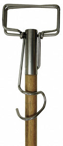 Tough Guy Wet Mop Handle, Clamp Mop Connection Type, Natural, Wood, 62" Handle Length - 30LU88
