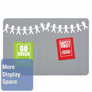 Quartet Push-Pin Bulletin Board, Fabric/Fiberboard, 36"H x 48"W, Light Blue - 7684BE