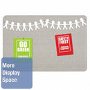Quartet Push-Pin Bulletin Board, Fabric/Fiberboard, 36"H x 48"W, Gray - 7684G