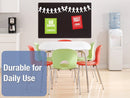Quartet Push-Pin Bulletin Board, Fabric/Fiberboard, 24"H x 36"W, Black - 7683BK