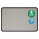 Quartet Push-Pin Bulletin Board, Fabric/Fiberboard, 36"H x 48"W, Gray - 7694G