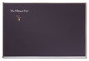 Quartet Gloss-Finish Porcelain Chalkboard, Wall Mounted, 36"H x 48"W, Black - PCA304B
