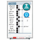 Quartet Gloss-Finish Steel In/Out Board, Wall Mounted, 16 inH x 11 inW, White/Gray - 33703
