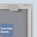 Quartet Gloss-Finish Steel In/Out Board, Wall Mounted, 16 inH x 11 inW, White/Gray - 33703
