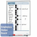 Quartet Gloss-Finish Steel In/Out Board, Wall Mounted, 16 inH x 11 inW, White/Gray - 33703