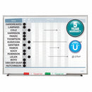 Quartet Gloss-Finish Steel In/Out Board, Wall Mounted, 16 inH x 23 inW, White/Gray - 33704