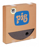 New Pig 22 in dia Drum Top Absorbent Pad, Fluids Absorbed: Universal, Heavy, 6.9 gal, 25 PK - MAT208