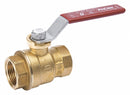 Top Brand Ball Valve, Brass, Inline, 2-Piece, Pipe Size 1/4 in, Connection Type FNPT x FNPT - 107-401NL