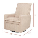 Cali Flange Recliner and Swivel Glider - Chai Shearling
