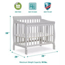 Aden 4-in-1 Convertible Mini Crib - Mystic Gray