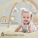 5-in-1 Thick & Plush Baby Play Gym - Cream