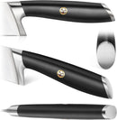 L Series 7-Piece Cleaver Knife Block Set, Forged German Steel, Black