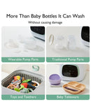 KleanPal Pro Baby Bottle Washer and Sterilizer- White & Green