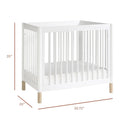 Gelato 4-in-1 Convertible Mini Crib and Twin Bed - White/Washed Natural