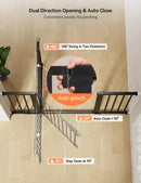 30" Tall Baby Gate for Stairs Doorways, Fits Openings 29.5" to 51.6" Wide - Black