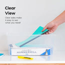 Plastic Storage Bins with Lids - Clear/Seafoam Blue - 3 Pack