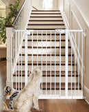 Pressure Mounted Metal Pet Gate - White