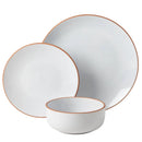 Infuse 12pc Stoneware Dinnerware Set White