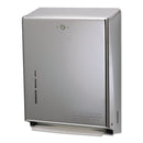 San Jamar C-Fold/Multifold Towel Dispenser, Stainless Steel, 11 3/8 X 4 X 14 3/4 - SJMT1900SS