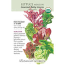 Lettuce, Gourmet Baby Greens Mesclun (Organic) Heirloom Botanical Interests Seeds
