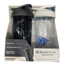 Blender Bottle Strada Shaker Bottle 28 Ounce - Black/White (2 Count)