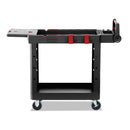 Rubbermaid Heavy Duty Adaptable Utility Cart, 2 Shelves, 17.8W X 46.2D X 36H, Black - RCP1997206