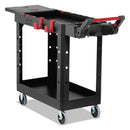 Rubbermaid Heavy Duty Adaptable Utility Cart, 2 Shelves, 17.8W X 46.2D X 36H, Black - RCP1997206