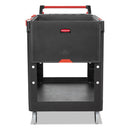 Rubbermaid Heavy Duty Adaptable Utility Cart, 2 Shelves, 25.2W X 51.5D X 36H, Black - RCP1997208