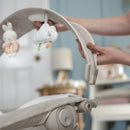 Vibrating Infant Baby Bouncer with Toy Bar - Grey