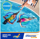 Spring Float Papasan Pool Lounger with Hyper-Flate Valve - Blue