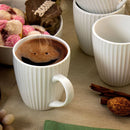 8oz 12pk Porcelain Elle Mug Set White - Service for 12