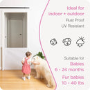 Retractable Baby Gate - White