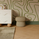 Mini Mushroom Pouf - latte teddy loop