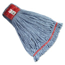 Rubbermaid Web Foot Wet Mop Heads, Shrinkless, Cotton/Synthetic, Green, Large, 6/Carton - RCPA253GRE