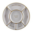 Sectional Serving Platter Cream/Gold